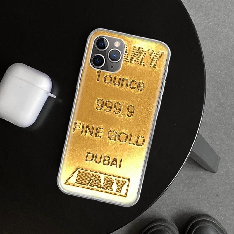 Чехол-бампер с узором из тонкого золота для iPhone 11 12 13 Mini 14 15 Plus 16 Pro Max 17 Air 7 8 + SE Художественный Индивидуальный Fundas