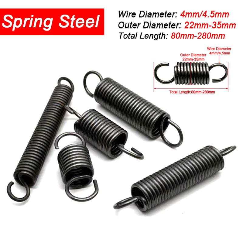 Wire Diameter 4mm/4.5mm Expansion Springs Extension Tension Spring Outer Dia 22mm/25mm/30mm/30.5mm/35mm Length 80mm-280mm