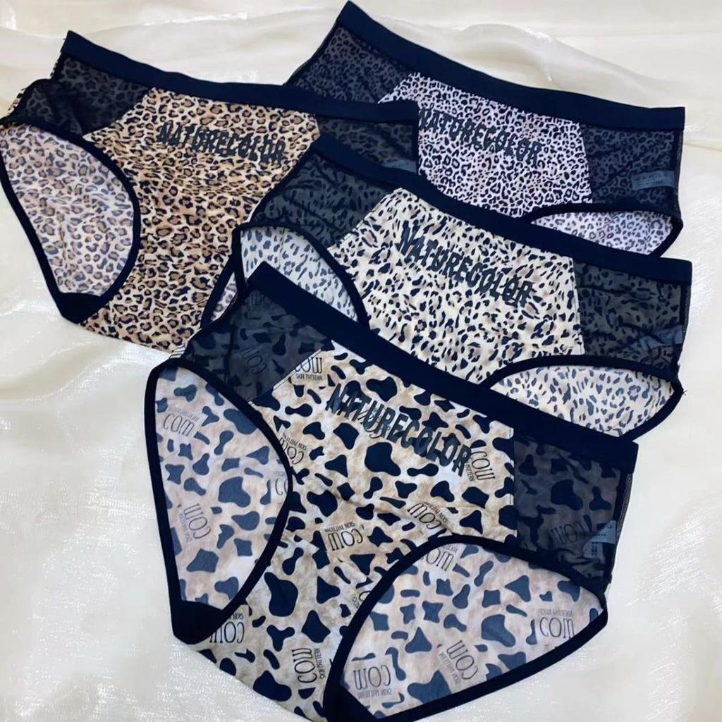 Сексуальные леопардовые трусы с высокой талией и вырезами, женские бесшовные эластичные треугольные трусы больших размеров, высококачественное нижнее белье для женщин