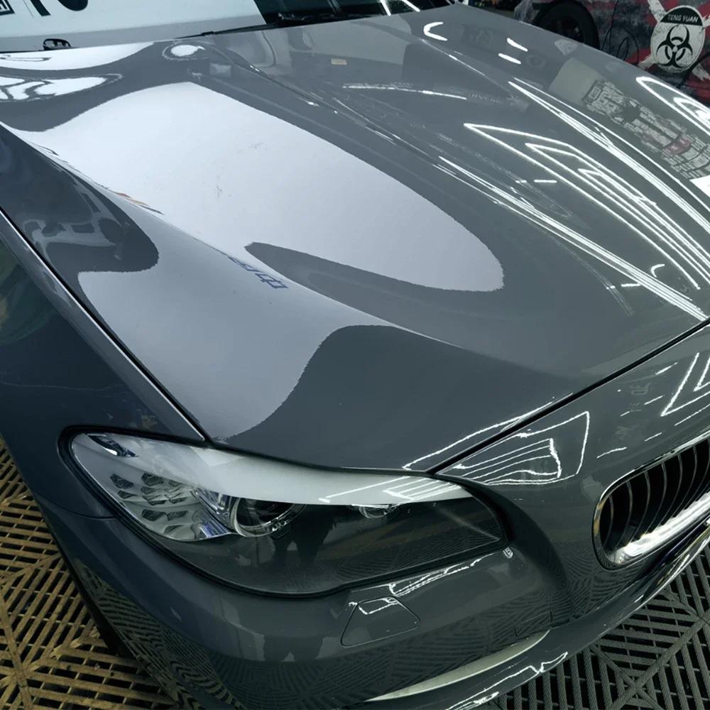 Высокоглянцевая Серая Автомобильная Пленка для Полной Оклейки Кузова Винил Авто ПВХ Изменяющая Цвет Стикер DIY Защитная Наклейка Аксессуары для Тюнинга