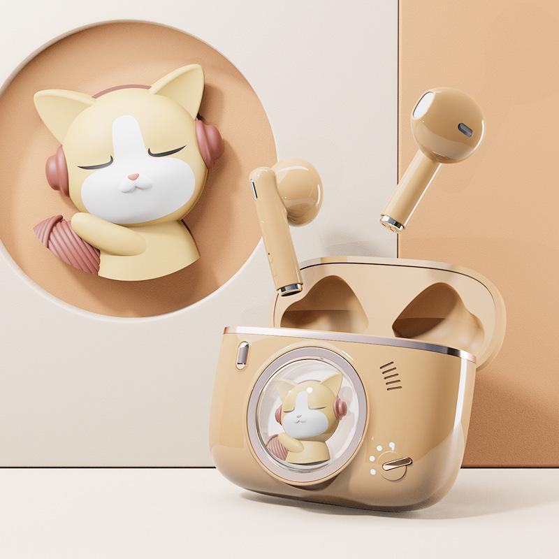 Star Pet V5.3 Wireless Bluetooth Earphones, Cartoon Space Capsule Design, Mini In-Ear with Long Battery Life