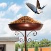 Металлическая ванна для птиц для улицы 30" отдельно стоящая кормушка для птиц с колышками для украшения сада и двора