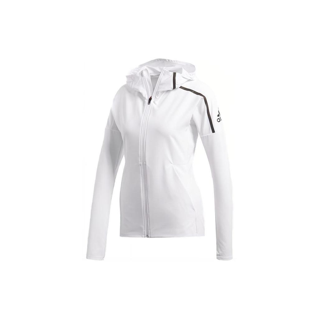 Adidas Z.N.E. Jacket With Reflective Logo Sports Hooded Jacket Women Jackets White CY5511