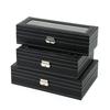 Шкатулки для часов 2/3/4/5/6/8/10/12 отделений Кейсы Органайзеры для хранения часов Чехол из ПУ кожи Дисплей для часов Шкатулка для украшений Для лучших подарков
