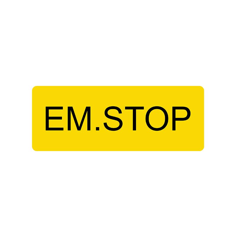 Emergency Stop Switch Safety Label - Electrical Control Warning Sticker