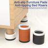 4Pcs Round Furniture Riser Heavy Duty Bed Riser Stackable Anti-slip Table Desk Couch Chair Sofa Cabinet Leg Lift Riser Heightening Foot Pad