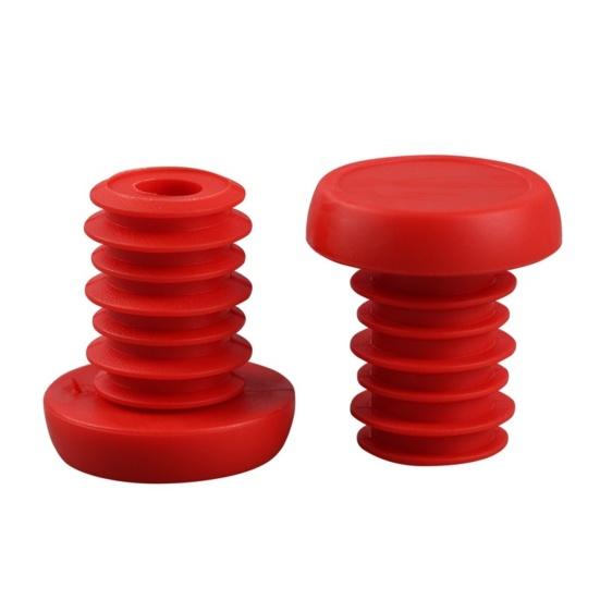 1 Pair Plastic Bar End Caps Anti-Vibration Bright Color Solid Wear-Resistant Bar End Plugs for Mountain Bikes