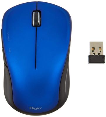 Nakabayashi Digio2 Wireless 5-Button Blue LED Mouse, Blue, Z7489