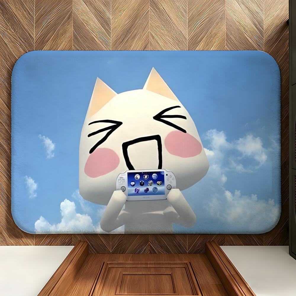 Character T-Toro Inoue C-Cat Floor Mat Soft Flannel Floor Mat Suitable for Entryways, Living Rooms, Bedrooms, and Bathrooms
