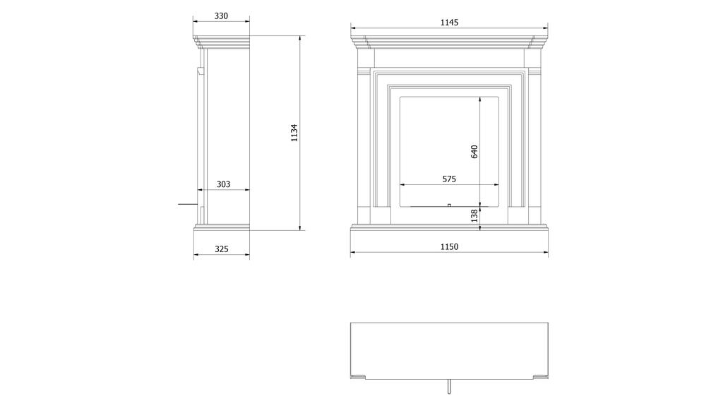 Portal Bioethanol fireplace LEGIONIS TÜV set