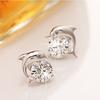 Women's Stud Earrings Zircon Dolphin Earrings