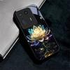 Хрустальный Лотос Арт Черный Стеклянный Чехол Для Телефона Для Motorola Moto Edge 70 60 Fusion 50 Ultra 40 Neo 30 Pro 20Lite 60s Neo Черная Крышка