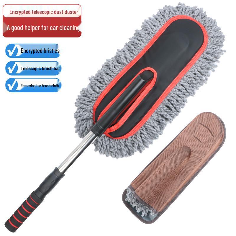 Выдвижная нановолоконная автомобильная пыль и швабра для уборки