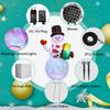 5FT Christmas Inflatables Snowman Shaped LED Rotating Colored Lights Blow Up Xmas Inflatable Props