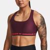 Under Armour Crossback HeatGear® Letter Logo Jacquard Medium Support Sports Bra Women Underwear Dark-Brown-Red 1361034-600