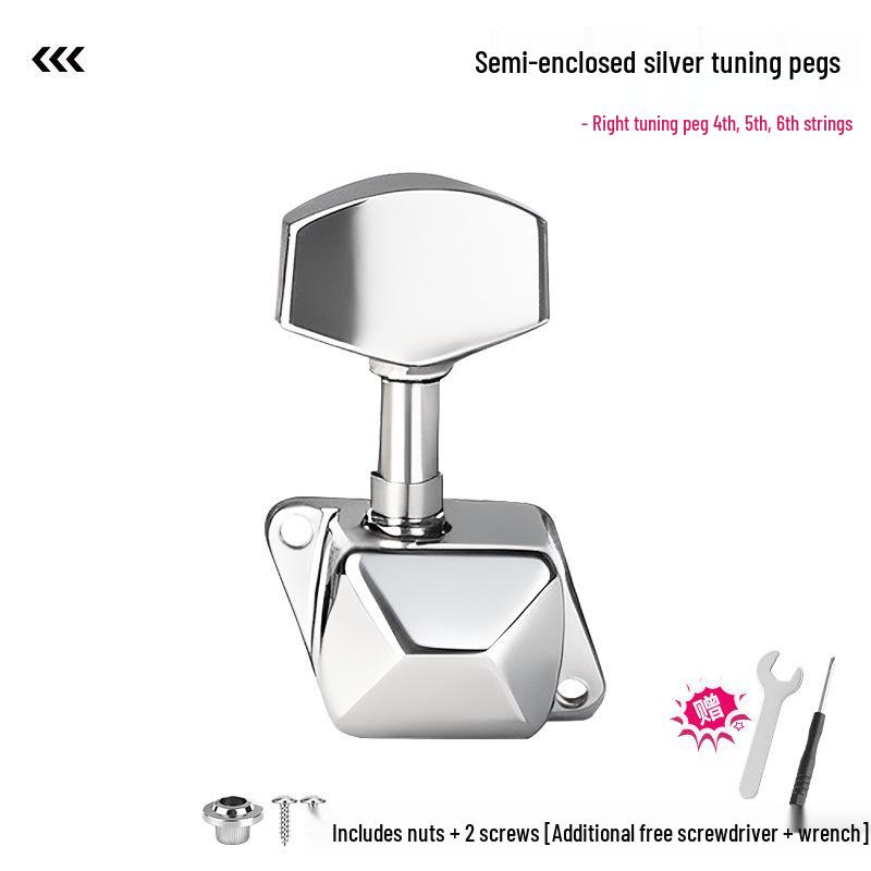 Металлические колки для акустической гитары с деревянным инструментом для нанизывания струн - Полностью закрытые аксессуары для классической гитары