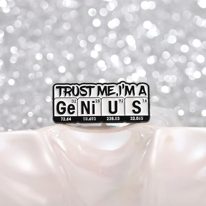 Многофункциональная брошь «Химический элемент» ярких цветов для модных аксессуаров