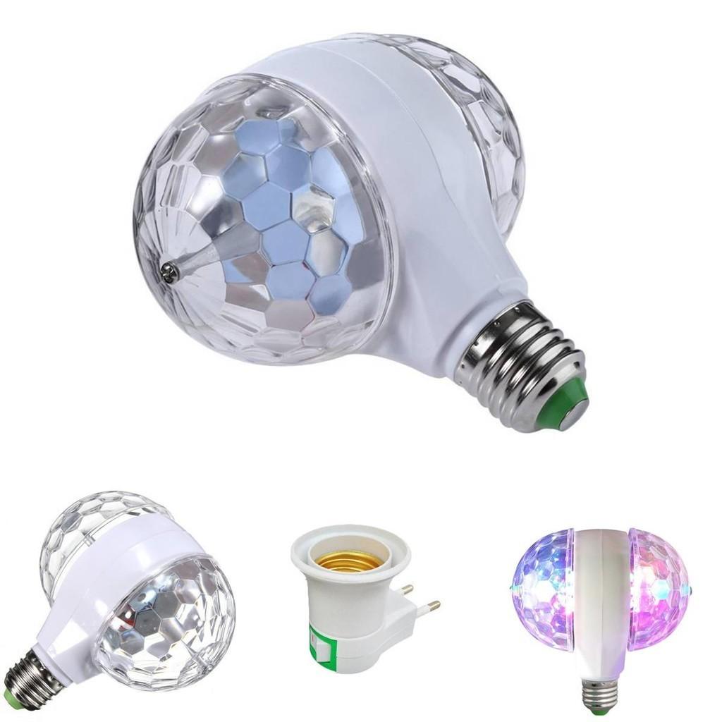 E27 6 Вт Двухголовая Светодиодная Шаровая Сценическая RGB Лампа с Потрясающими Цветовыми Эффектами
