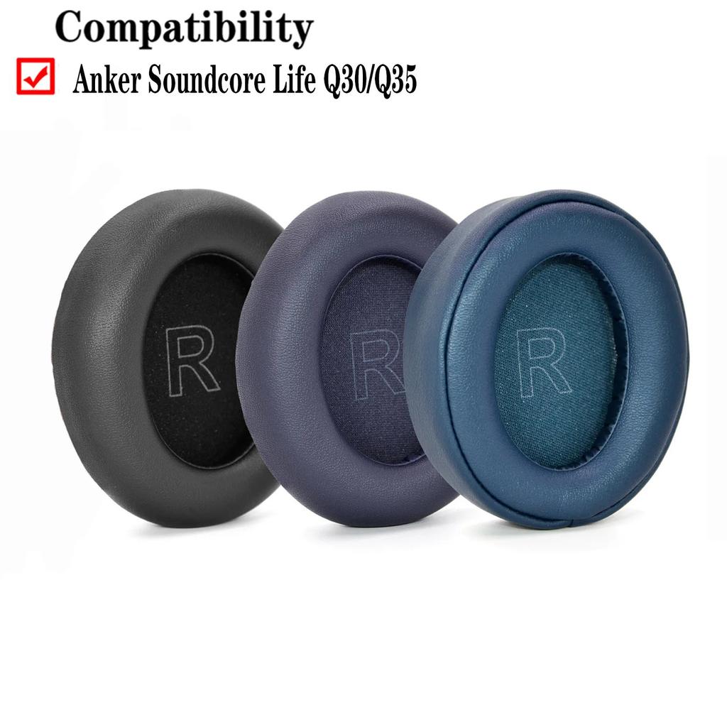 Replacement Earpads Cushions for Anker Soundcore Headphone Q30 and Anker Q35, Life Q 30 Earpads Ear Cushions with Protein Leathe