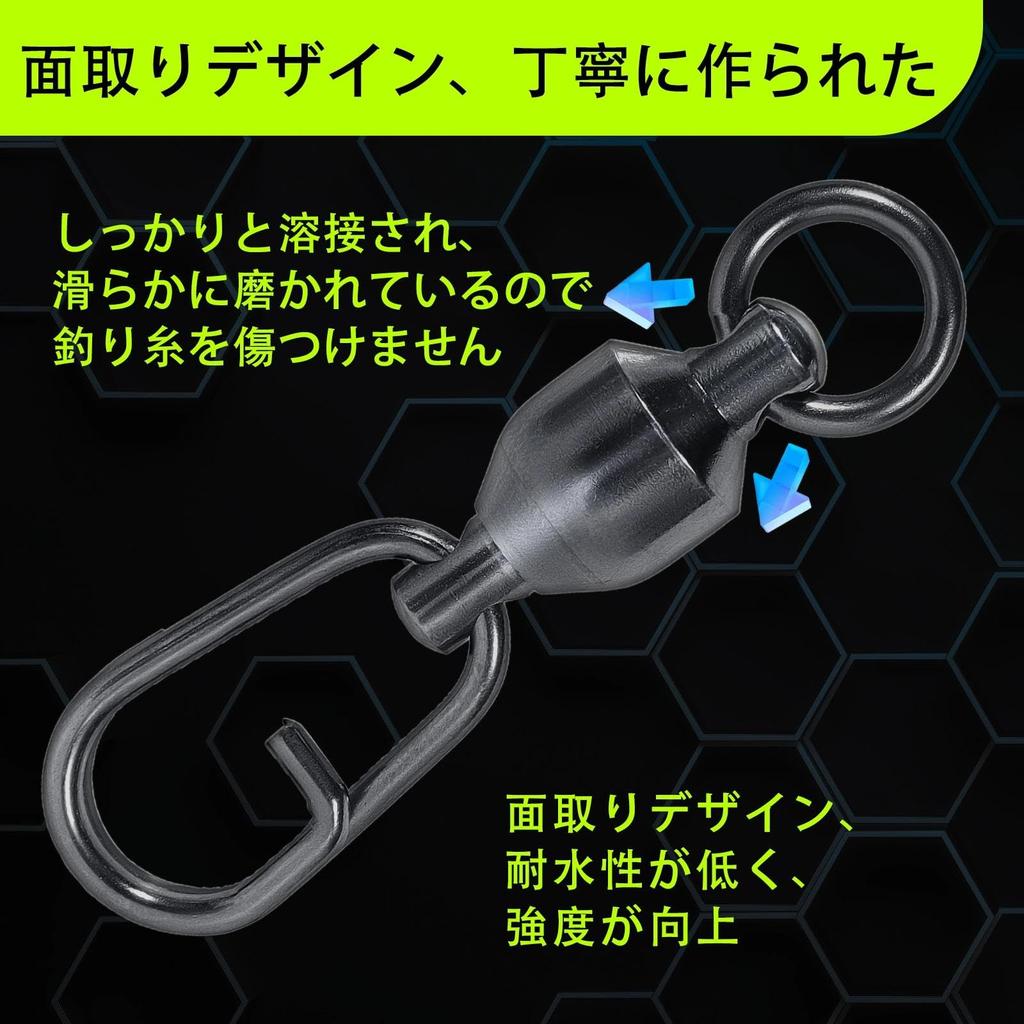 9KM DWLIFE Fishing Swivels Ball Bearing Stainless Freshwater Compatible & Snaps, 25-Piece Set, Quick-Change Snaps, High-Strength Swivels, Steel,