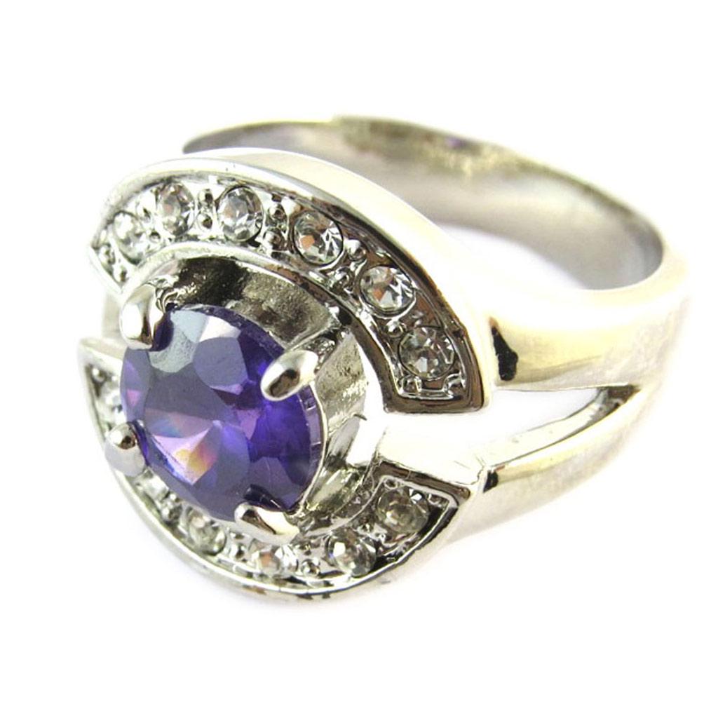 Бело-фиолетовое дизайнерское кольцо 'Courtesans'