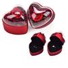Composite Paper Ring Display Case Acrylic Jewelry Organizer Portable Heart Ring Box  Wedding