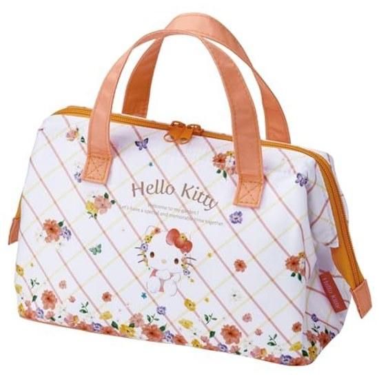 Скейтбордист Ланч-бокс Изолированный Рама Женский Sanrio Hello Kitty Пастельный Яркий Акварельный Цветочный Узор Девочка KGA1-A