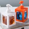 Pressed Lotion Bottles Square Shower Gel Dispensing Bottles Soapshower Gel Empty Storage Bottle for Bathroom