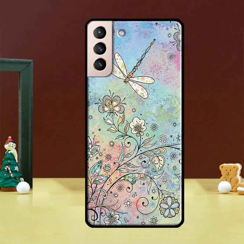 Чехол-Арт с изображением Стрекозы для Samsung Galaxy S23 S22 Ultra S21 Ultra S21 FE S9 S10 Note 10 Plus S20 FE Задняя крышка