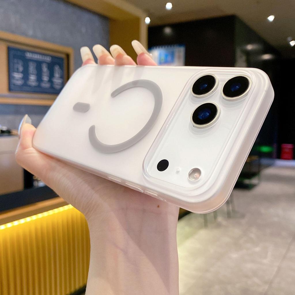 Подходит для IPhone17promax Чехол для телефона с магнитной присоской Ice Fog Матовый Apple 16 Премиальный Ультратонкий 15 Защитный чехол