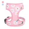 Нейлоновая шлейка для собак с принтом, сетчатая, дышащая, для щенков, шлейка, жилет, мягкая, с подкладкой, для домашних животных, регулируемая, для маленьких и больших собак, розовая