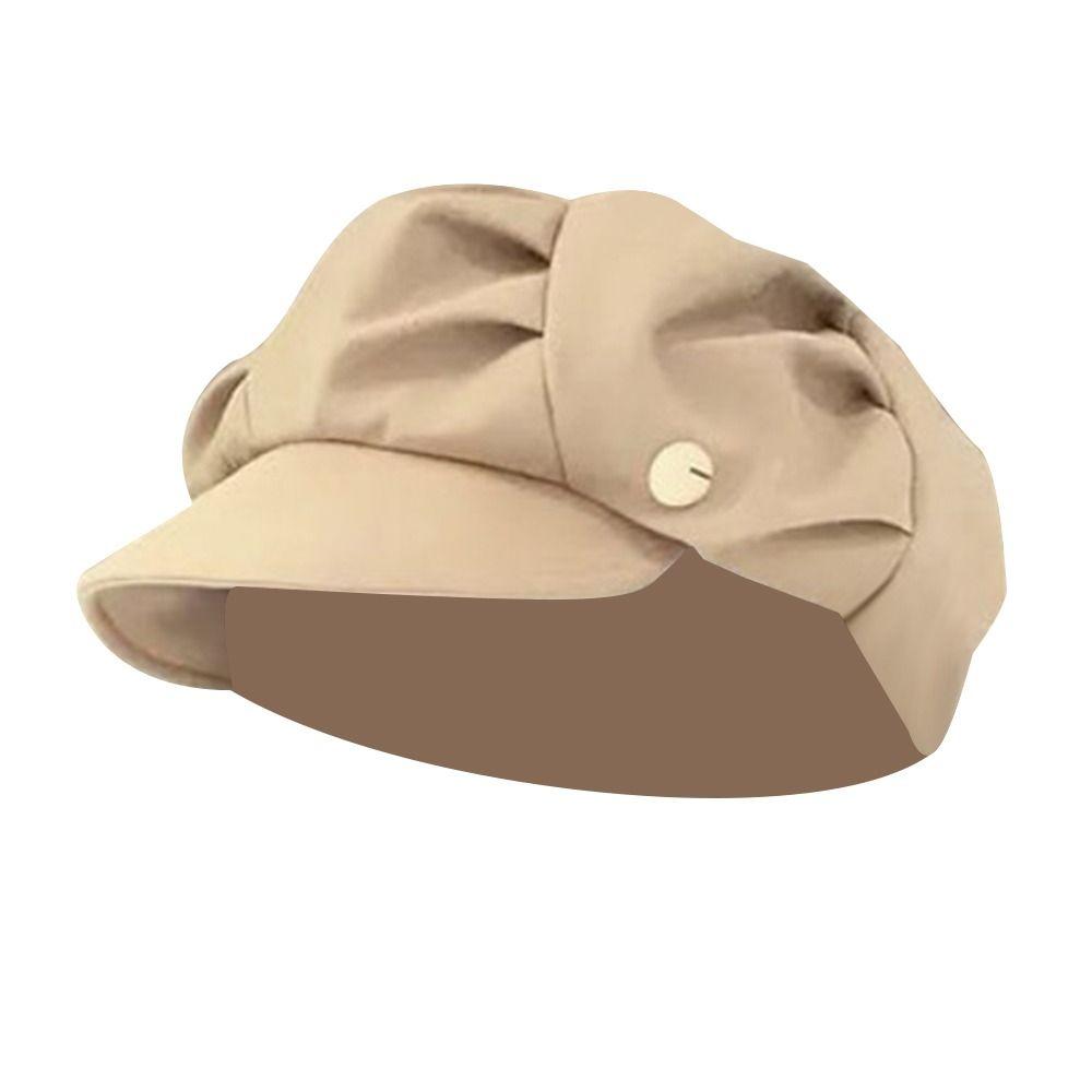 Модная многослойная восьмиугольная шляпа, дышащая, однотонная, кепки газетчика, ветрозащитные плиссированные береты, женские, мужские