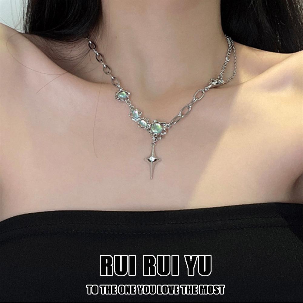 RUI RUI YU ожерелье с кисточкой и лунным светом из циркона для женщин, аксессуары в стиле хип-хоп для девочек