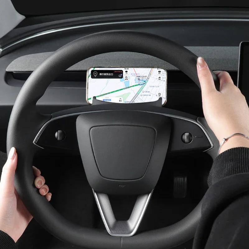 Для Tesla Model 3+ Ящик для хранения на рулевом колесе Силиконовый держатель для мобильного телефона Хранение очков Новая модель3 Highland 2025 Аксессуары