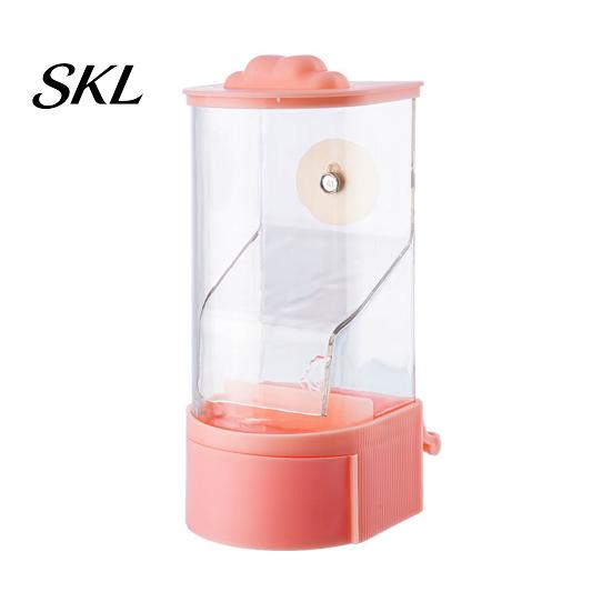Dust-proof Bird Feeder Automatic Parrot Food Dispenser, No Mess Cage with Perch, Easy Clean Anti-Splash Pull-Out Drawer for Parakeets Budgies