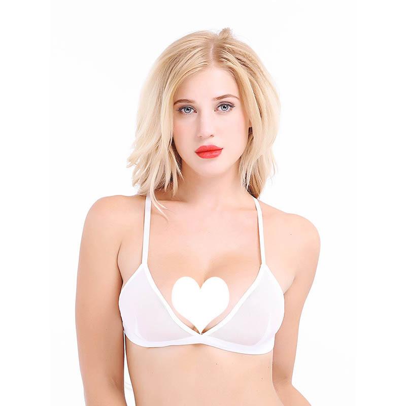 Women Sexy Lingerie See Through Bras Tops O-ring Sheer Mesh Triangle Bralette Wirefree Unlined Bra Female Underwear Nightwear