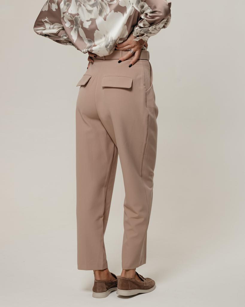 Брюки с высокой посадкой RoseMaria 5450 36 бежевые