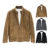 Куртка мужская из овчины Yousheng Fuzzy Sherpa с длинным рукавом, застегивающаяся на молнию спереди, повседневная куртка, зимнее флисовое теплое пальто для занятий спортом на открытом воздухе, повседневная одежда