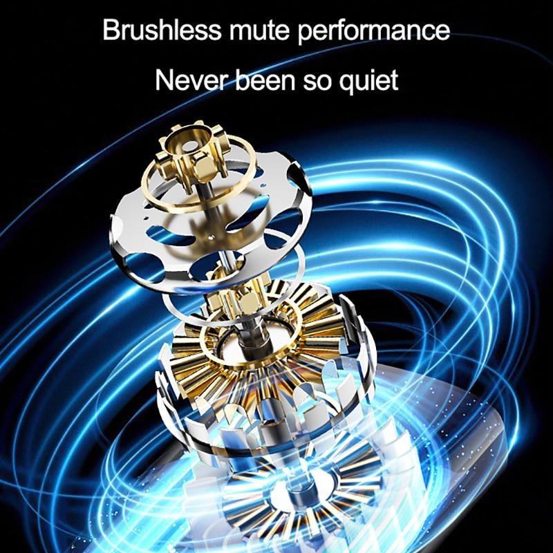 Портативный охлаждающий полупроводниковый вентилятор для шеи, перезаряжаемый, 4000 мАч, без лезвия, подвесной вентилятор для шеи (1200/4000 мАч, два размера)