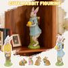 Cute Bunny Figurine, Resin  Bunny Decoration, Suitable For Home Desks, Wine Cabinets, Windowsills, Gardens, Balconies.