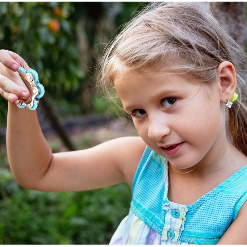 Набор fidget-игрушек из велосипедной цепи - Шесть роликовых цепей и Ключевая флиппи-цепочка Новинка Игрушки для снятия стресса для снятия напряжения Аутизм СДВГ СДВ