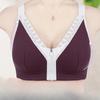Styling Cup Front Zip In The Elderly Underwear Ladies Without Steel Ring Wide Straps Vest Type Large Size Bra