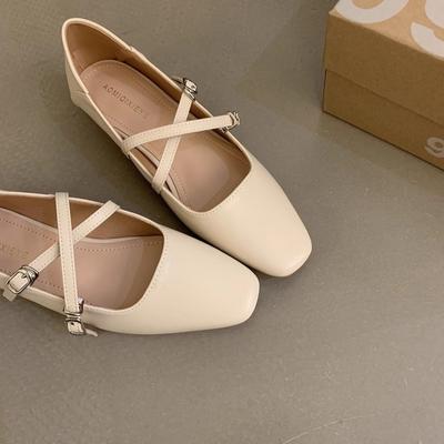 Корейская версия дизайнерского смысла, легкие туфли-лодочки, маленькие кожаные туфли, женские туфли на толстом каблуке, летняя новинка французского ретро-серебра Мэри Джейн