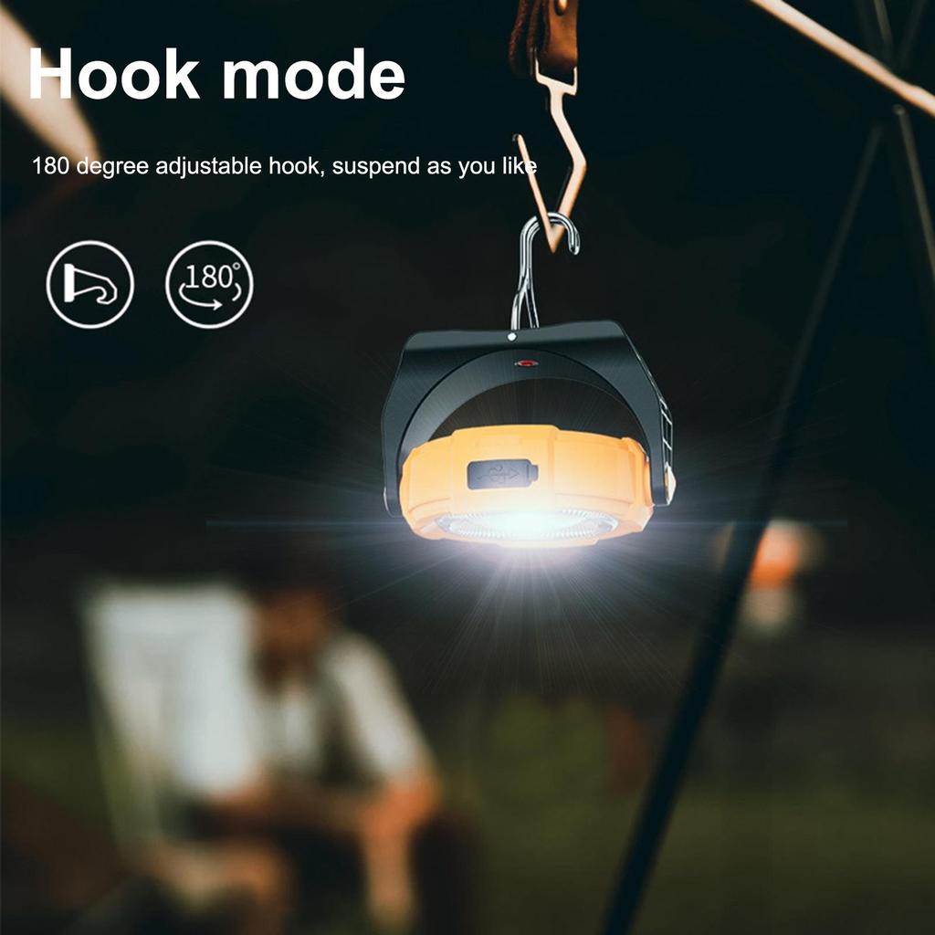 Rechargeable Work Light RGB Portable Work Light Solar Charging Magnetic Multi-mode Waterproof Lamp For Car Job Site Outdoor