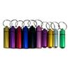 Mini Waterproof Pill Box Case Portable Outdoor Aluminum Pills Bottle Stash Holder with Keychain