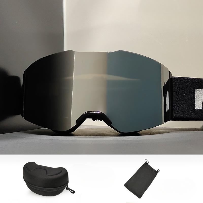 Лыжные очки, двухслойные противотуманные цилиндрические мужские и женские уличные зимние очки для взрослых, лыжные очки для альпинизма, снаряжение