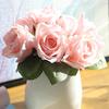 1 букет 9 головок искусственная роза свадебная вечеринка букет невесты домашний декор