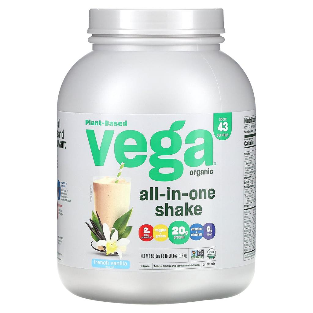 Vega One, All-in-One Shake, French Vanilla, 3 Lbs (1.6 Kg)
