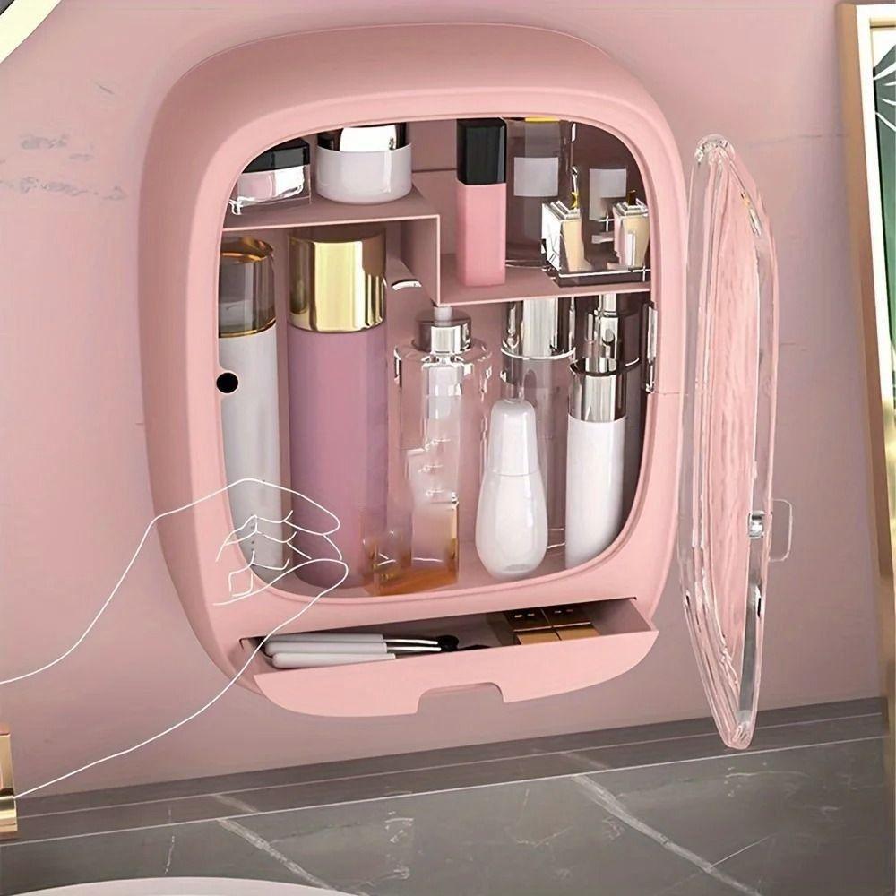 Wall-mounted Makeup Organizer Waterproof Storage Box High Quality Cosmetic Display Cases Bathroom