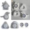 Desk Ornament Mould Flexible Silicone Mold for Miniature Clock Shaped Decoration Gypsum Molds Jewelry Making Supplies